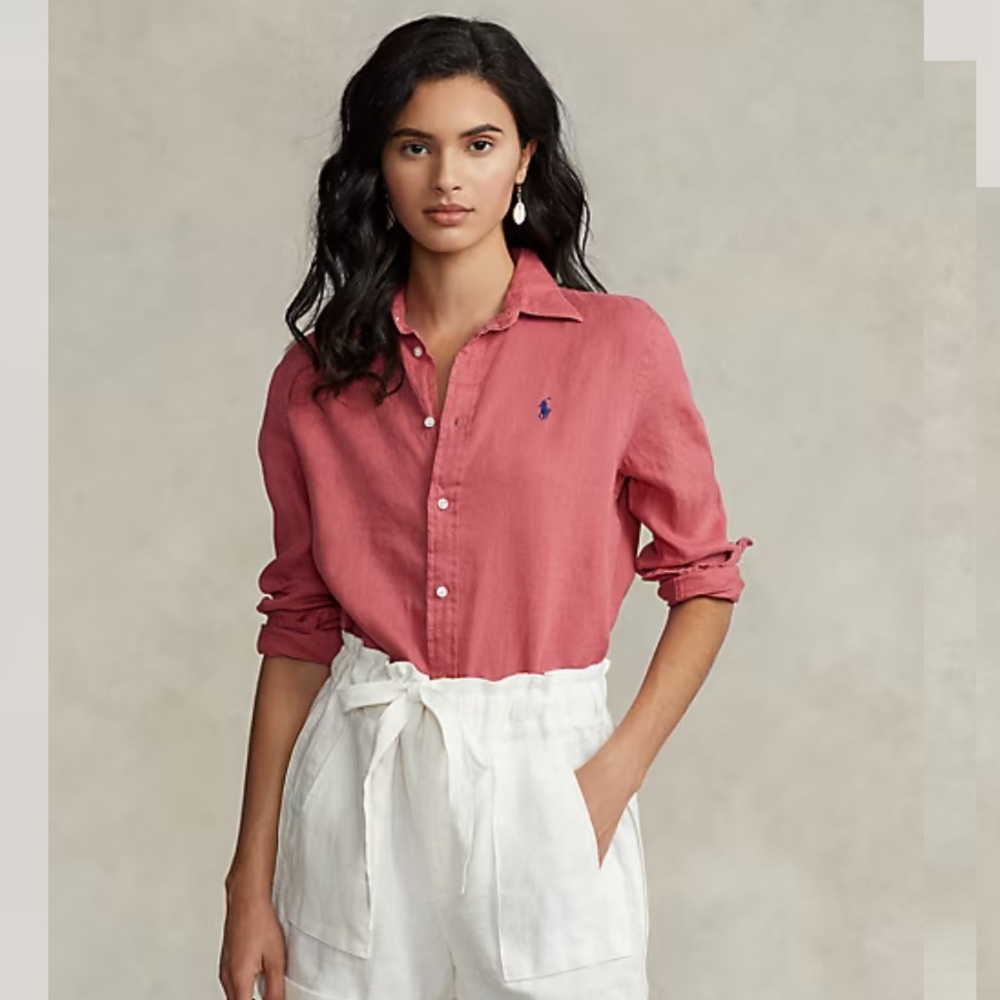 Polo Ralph Lauren Woman’s Linen Button-Down Shirt